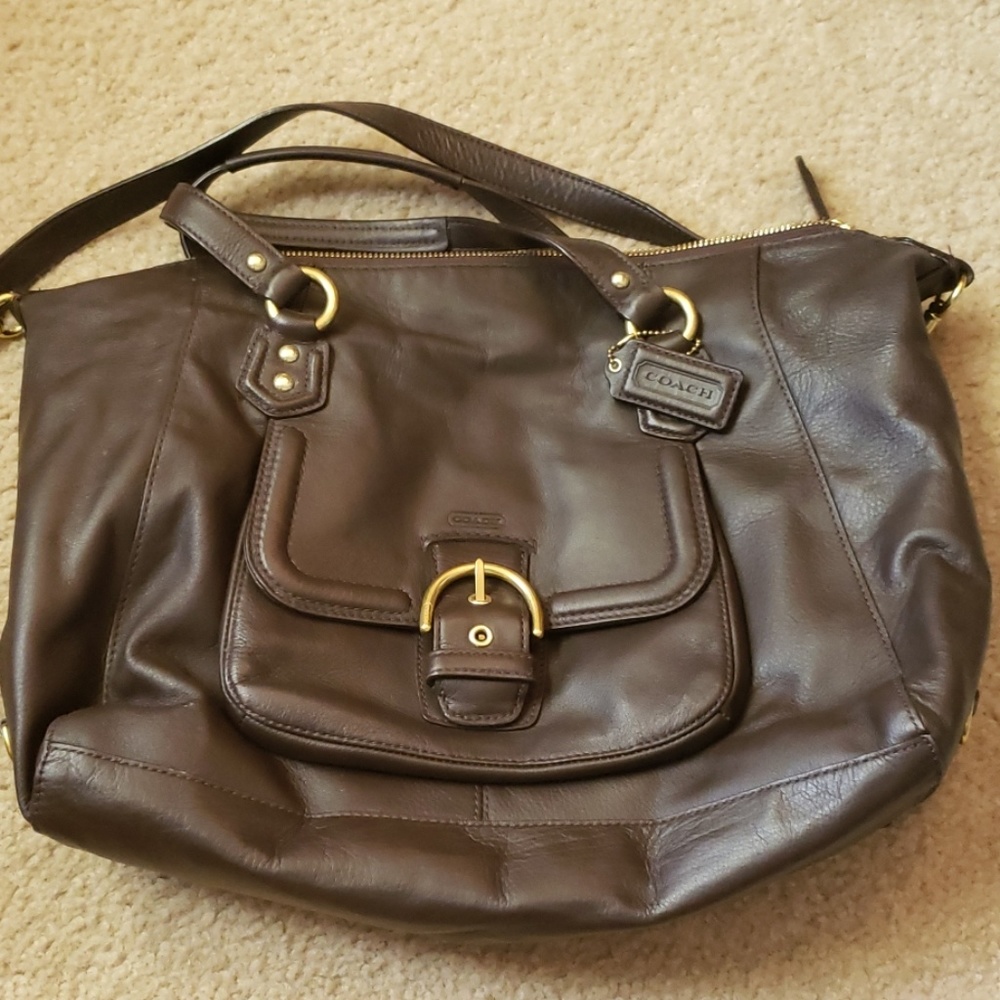 Coach brown leather purse